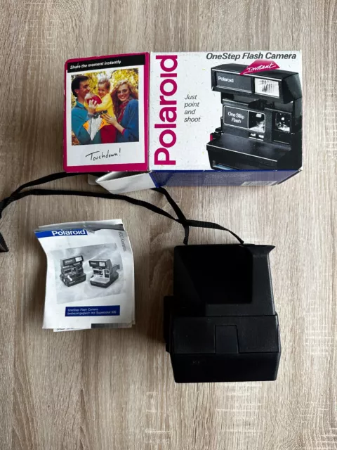 Polaroid OneStep Flash Sofortbildkamera + Originalkarton Kaufbeleg 1992 69,90 DM