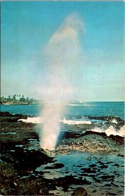 Postcard~Spouting Horn~Kauai~Hawaii~Volcano~Lava~Ocean~Beach~A16