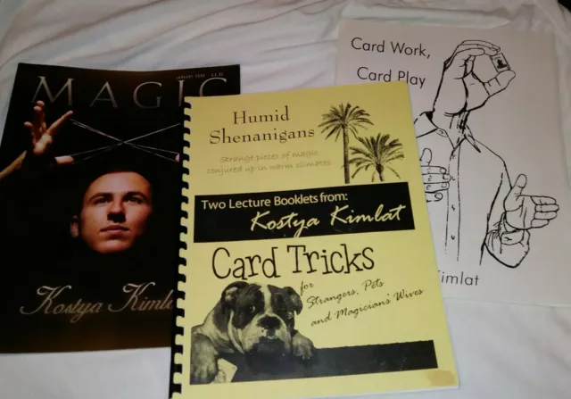 KOSTYA KIMLAT Card Magic Notes, Book & Magazine Cull Penn & Teller Fool Us