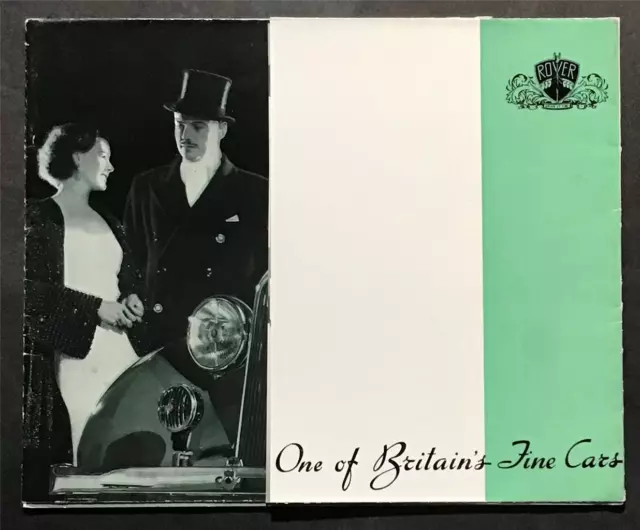 ROVER CAR RANGE Sales Brochure For 1937 TEN Twelve FOURTEEN Sixteen SPEED TWENTY