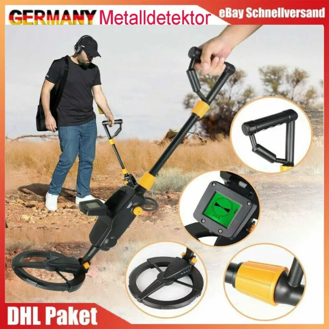 Gold Metal Detector Unterirdischer Metalldetektor Wasserdicht LCD Display Kinder