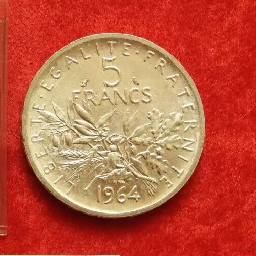 Pièce 5 Francs Semeuse ARGENT 1964  FDC   issue du coffret Rare état