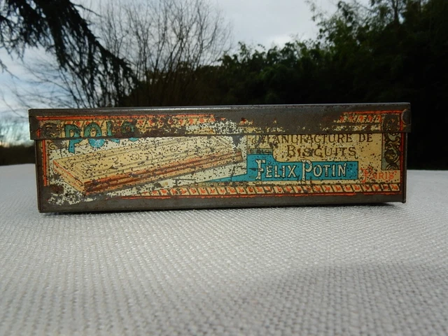 ANCIENNE BOITE PUBLICITAIRE En Tôle Lithographiee Art Nouveau EUR 15,00 - FR