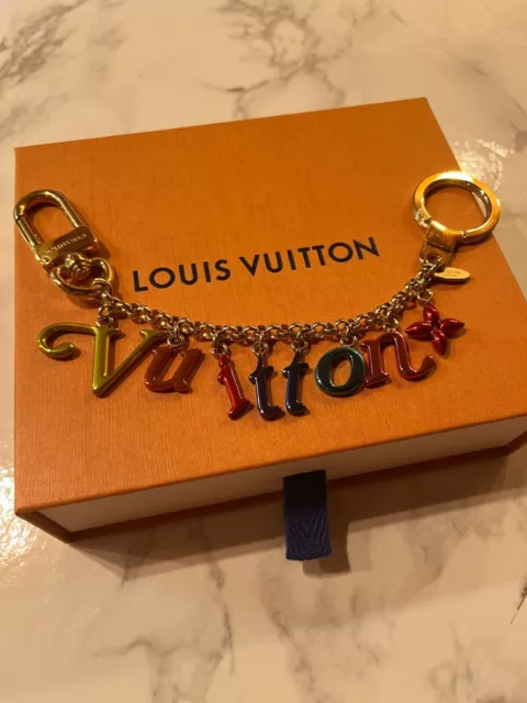 LOUIS VUITTON Strap Key ring holder chain Bag charm AUTH F/S New Wave  M63748 69
