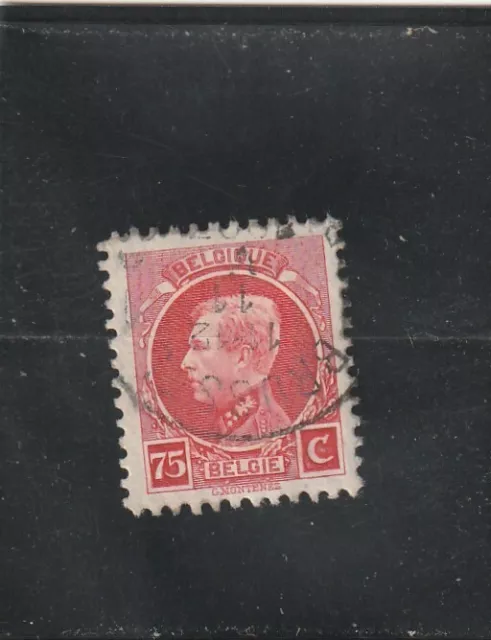 L6055 BELGIQUE  Timbre Y&T N° 212 de 1921-27 " Albert 1er " Oblitéré