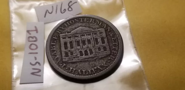 Canada Half Penny Rare Token Payable By Hosterman & Etter Halifax NS-10B1.