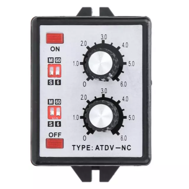 ATDV-NC On Off Timer Relay Knob Control Time Switch 6S-60M Range AC 220V