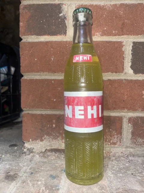 Full 10 Oz. Nehi Lemon Sour Soda Bottle, Salisbury N.C.