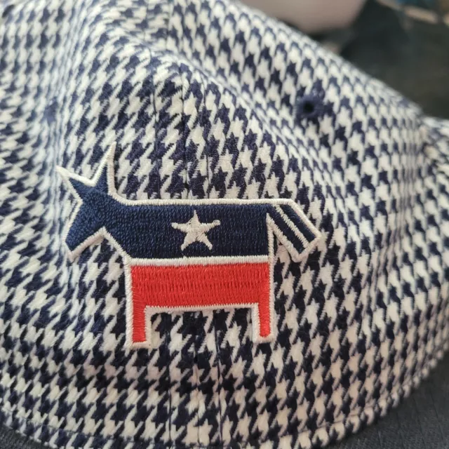 Vintage Democrat Donkey Hat Cap White Baseball Snapback