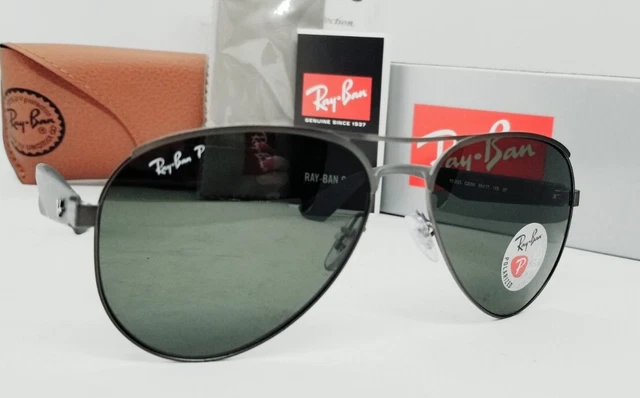 RAY BAN gunmetal/green POLARIZED RB3523 029/9A 59 aviator SUNGLASSES New in box! RAY BAN gunmetal/green POLARIZED RB3523 029/9A 59 aviator SUNGLASSES New in box!