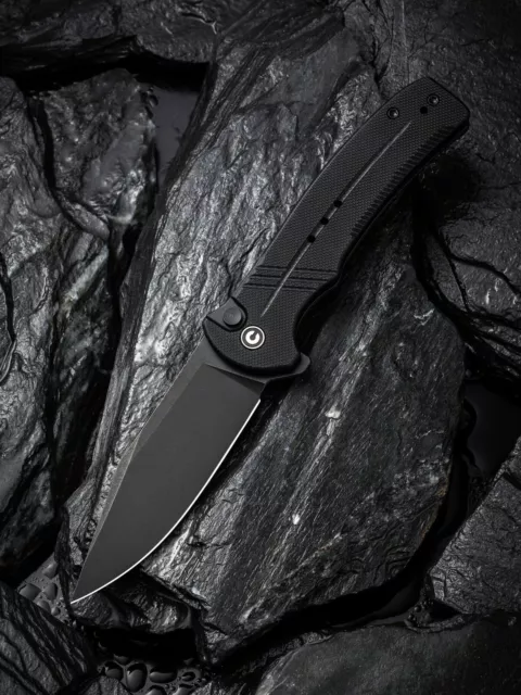 Civivi Cogent Folding Knife 3.5" 14C28N Sandvik Steel Blade Black G10 Handle