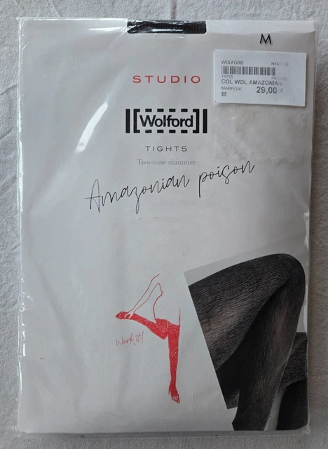 Collants Wolford Jenn - Motif Animalier Gris Foncé/noir - Taille S - Neuf Avec étiquettes