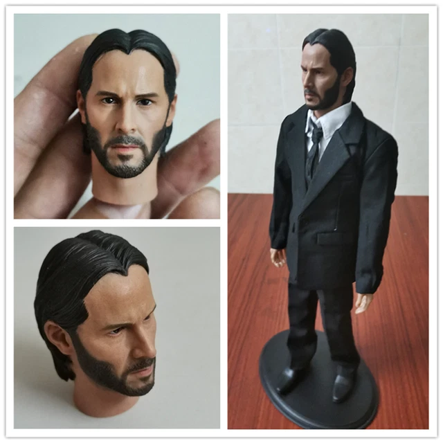 CUSTOM 1/6 JOHN Wick Head Sculpt For Keanu Reeves 12" Hot Toys Action
