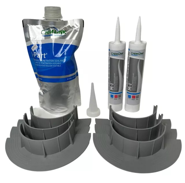 New Chemlink 5" E-Curb Kit Solar Roofing Penetration Seal F1367GR  Gray