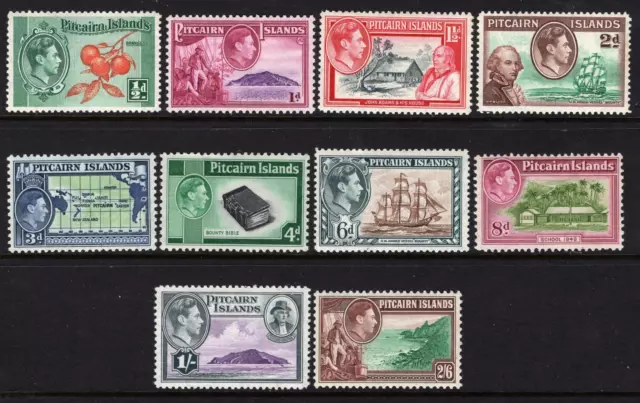 PITCAIRN ISLANDS-1940-51 Set to 2/6 Sg 1-8 UNMOUNTED MINT