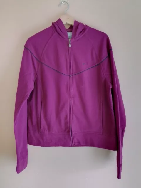 Giacca Nike viola cerniera intera poliestere pile morbido - ragazze XL
