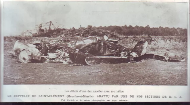 1917 -- Zeppelin Shot At Saint Clement Murthe Et Moselle Loraine X128