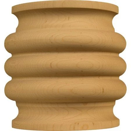 OSBORNE WOOD PRODUCTS 7210W 3 1/4 x 3 1/8 x 1 1/8 Lg Beaded Half Round Splice