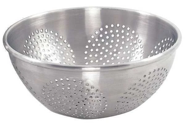 CRESTWARE Colander, 12 qt., 5-1/2 in. H, Aluminum ACOL12C