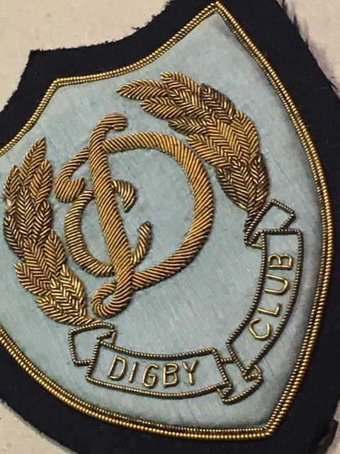 Digby Curling Club Canada Badge Patch Broth Embroidered Gold Embroidered