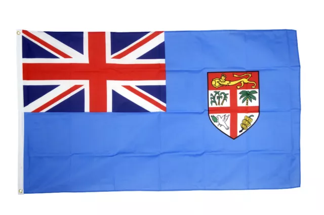 Fiji Flag Large 5 x 3 FT - 100% Polyester With Eyelets - Oceania