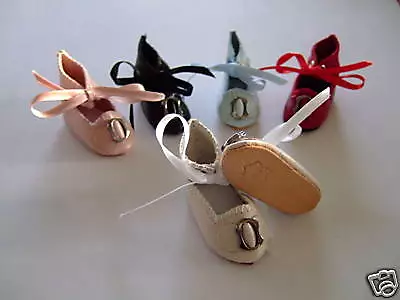 CHAUSSURES en CUIR pour/de POUPEES BLEUETTE ou autre - DOLL SHOES 4 cm