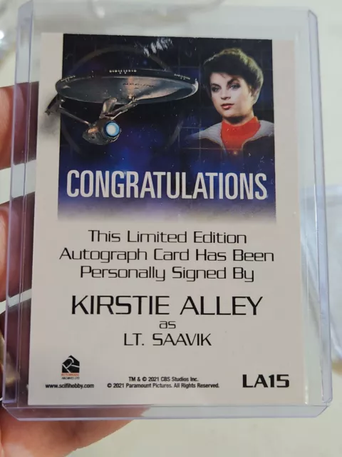 Women Of Star Trek Art & Images La15 Kirstie Alley Lt. Saavik Legends Autograph 2