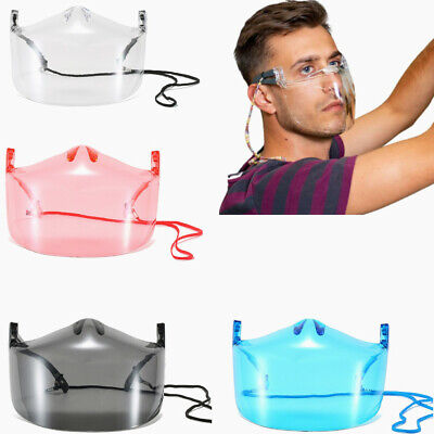 ANTI-FOG Durable Clear Mask Face Shield Plastic Reusable Transparent Mask Cover