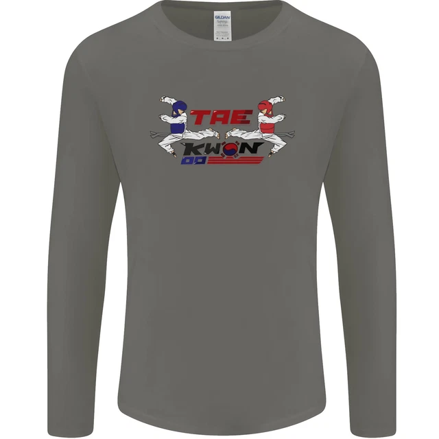 Taekwondo Fighter Mixed Martial Arts MMA Mens Long Sleeve T-Shirt