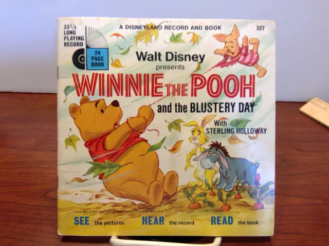 Walt Disney's See Hear Read Book W/ Record Winnie the Pooh and the Blustery Day