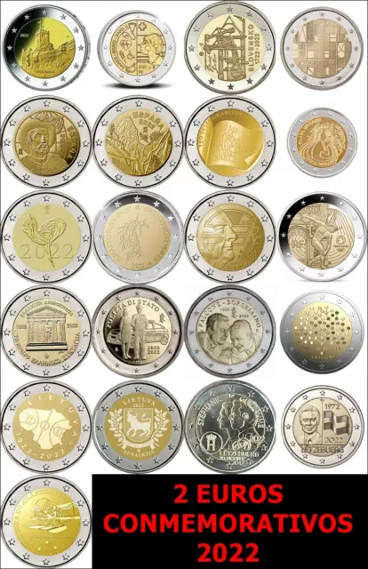 2 Euro Conmemorativos 2022 - Todos Los Paises