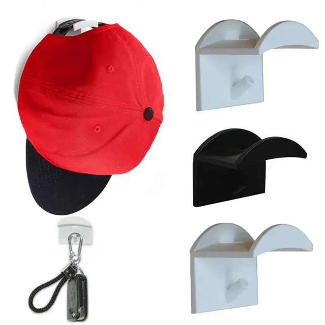 1/5 un. tapas de béisbol autoadhesivas ganchos montaje en pared sombrero organizador soporte puerta,