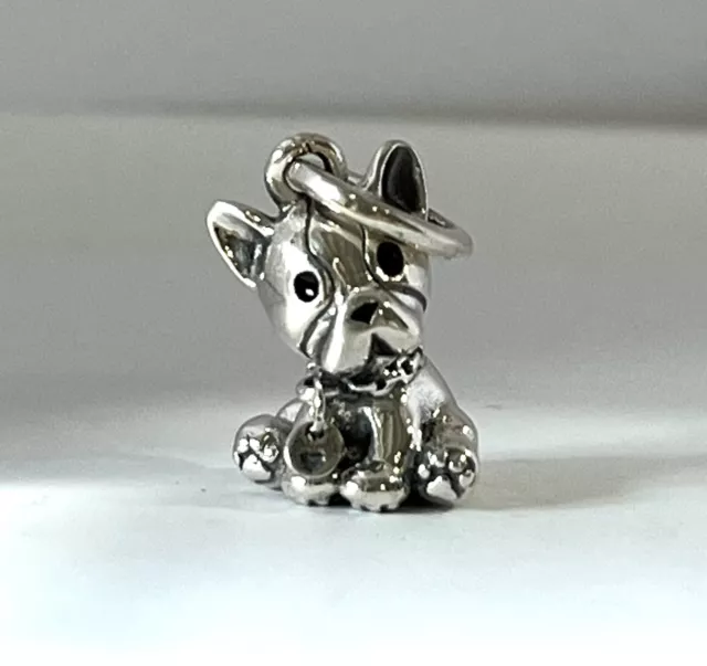 PANDORA Charm Sterling Silver ALE S925 BULLDOG PUPPY DOG  798008EN16