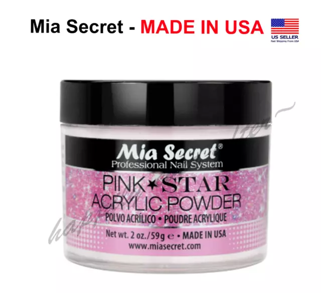 Mia Secret Pink STAR Acrylic Powder - MADE IN USA, Acrylic Nail System Powder