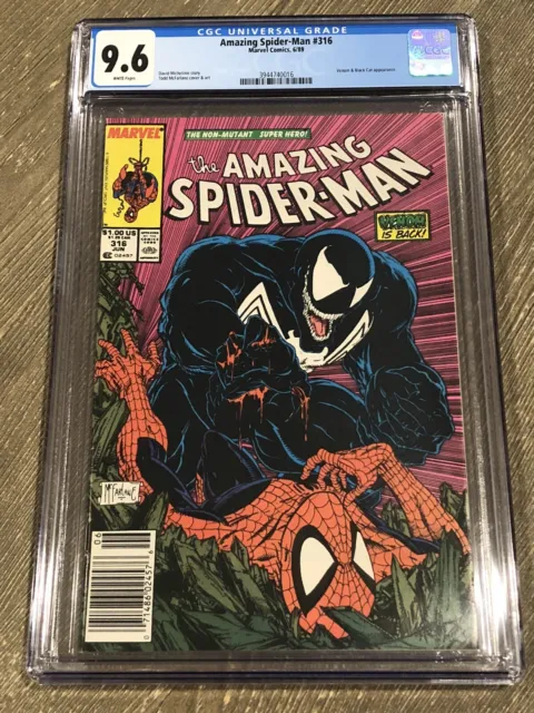 Marvel Comics Amazing Spider-Man 316 CGC 9.6 Newsstand 1st Venom Cover Mcfarlane