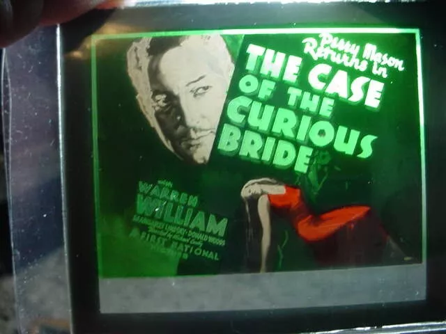 Adv. Movie Theatre Magic Lantern? Glass Slide "Case Of The Curious Bride"
