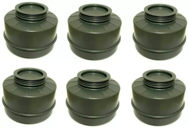 6x Filter für Gasmaske ABC MASKE Modell US M9 Maskenfilter großes NATO Gewinde