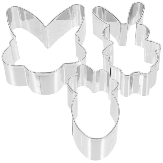 Formine Biscotti Pasqua, Set di 8 Stampi per Biscotti Pasquali, Stampo Tagliabiscotti Pasquale, in acciaio inox, Cookie Cutter, Coniglio, Pulcino, Pulcino, Uovo, Farfalla