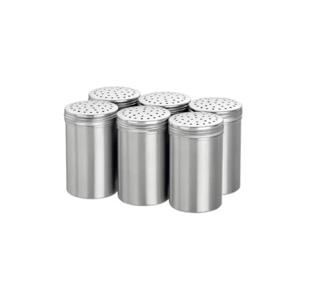 Salzstreuer 6 Stück Gewürzstreuer Aluminium Schraubdeckel Gastro 300 ml