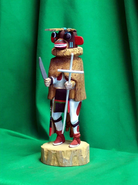 Muñeca Hopi Kachina - Yowe', el asesino de sacerdotes Kachina de Tino Youvella - ¡Increíble!