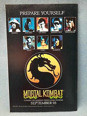 Mortal Kombat Prepare Yourself Coming September SNES Video Game - 1993 PRINT AD