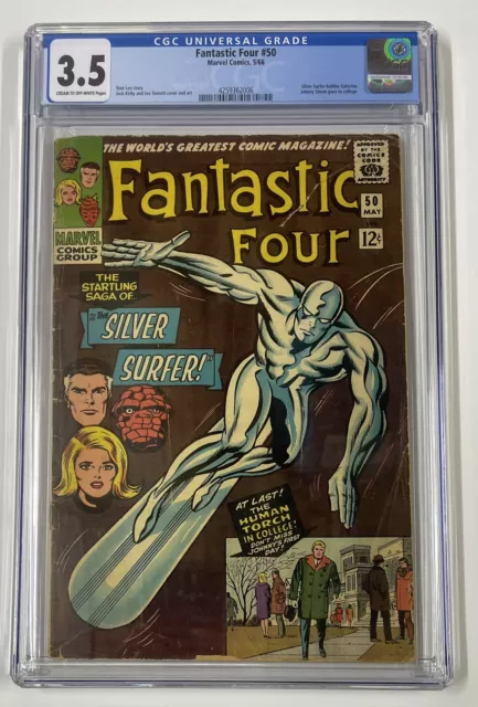 Fantastic Four #50. May 1966. Marvel. 3.5 Cgc. 3Rd App Of The Silver Surfer!