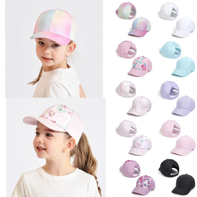 Bambini Tinta Unita Cappello Baseball Regolabile Scuola Ragazze Stam ♪