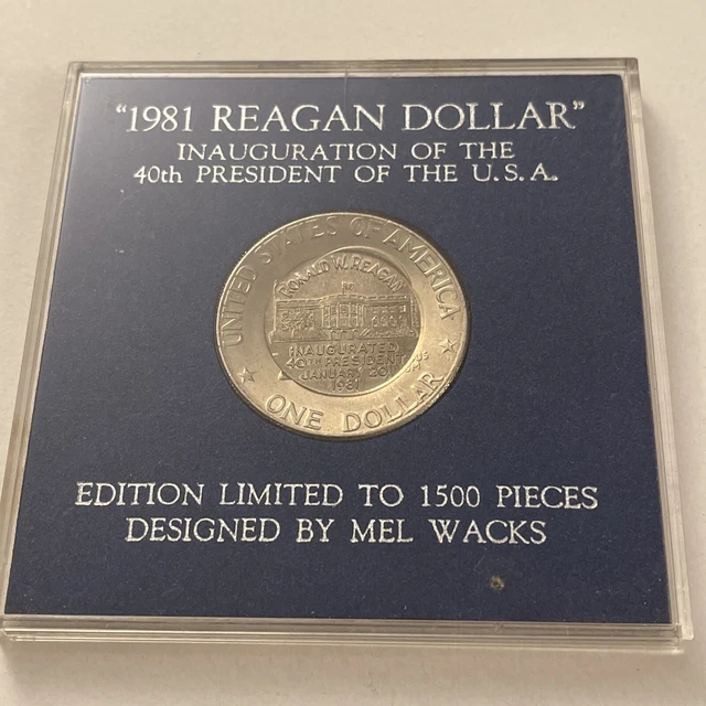 1981 Reagan Dollar Mel Wacks Inauguration Of 40th President PB28L
