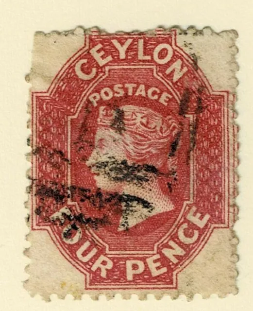 CEYLON - 1863/67 4d ROSE - Sc#50 - FU - E 2357