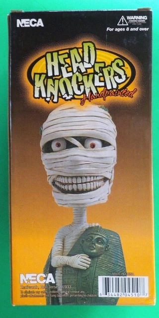 Vintage Retired Neca HALLOWEEN MUMMY HEAD KNOCKERS Bobble-Head, Mint in Box
