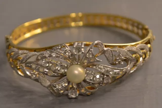 Bracelet élastique perles en vermeil plaqué or 18 carats - Perle de Jade