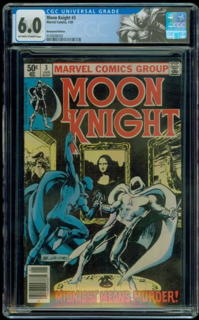 Moon Knight #3 1981 Marvel Comics CGC 6.0 Custom Label 1st App Midnight Man