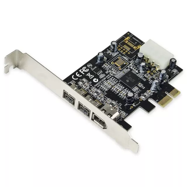 -PEX30016 3 Port IEEE 1394 Firewire 1394B & 1394A PCIe 1.1 X1 Card TI3367