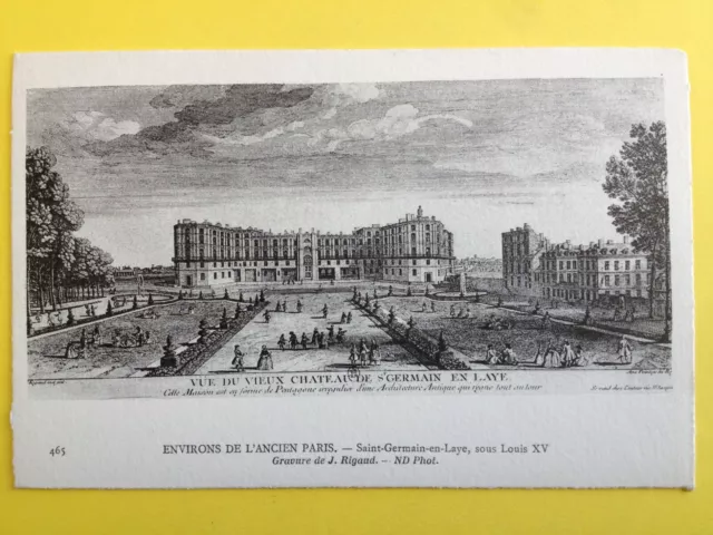 cpa engraving paper Vergé approx. de l'ANCIEN PARIS St GERMAIN en LAYE under LOUIS XV